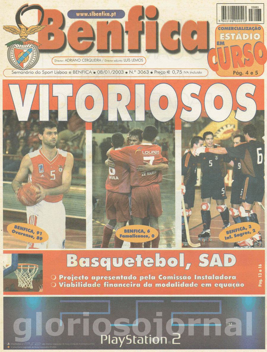 jornal o benfica 3063 2003-01-08